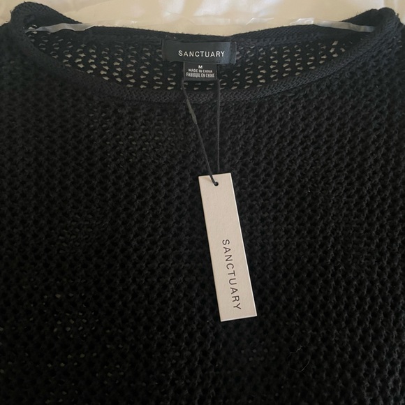 Sanctuary Open Knit Sweater in Black - Picture 5 of 9